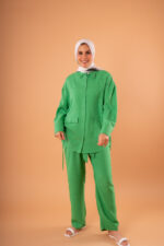 Linen wide leg pants with belt