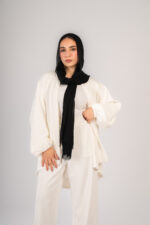 Linen set with belt and pants - Image 6