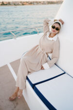 Linen Dress with Belt - Image 3
