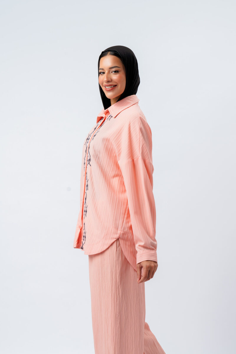Blouse with embroidery on the chest - Image 6