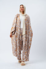 Printed Linen Seven-Button Dress - Image 2