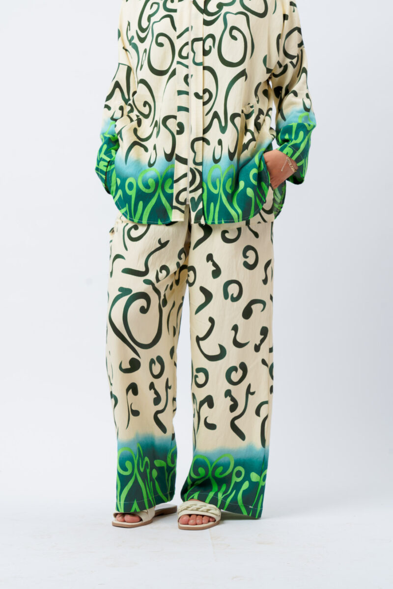 linen printed 2-pocket trousers - Image 1