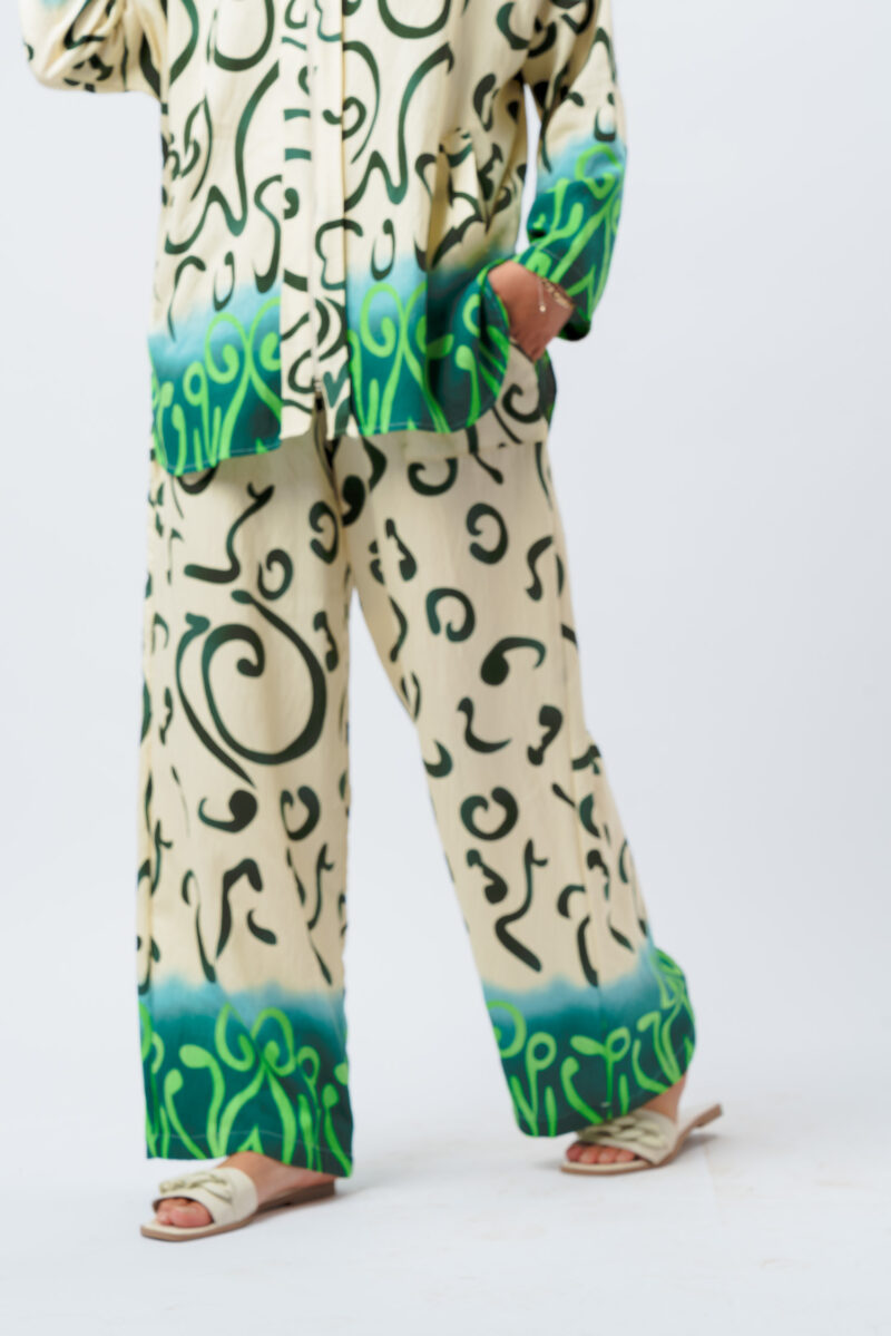 linen printed 2-pocket trousers - Image 3