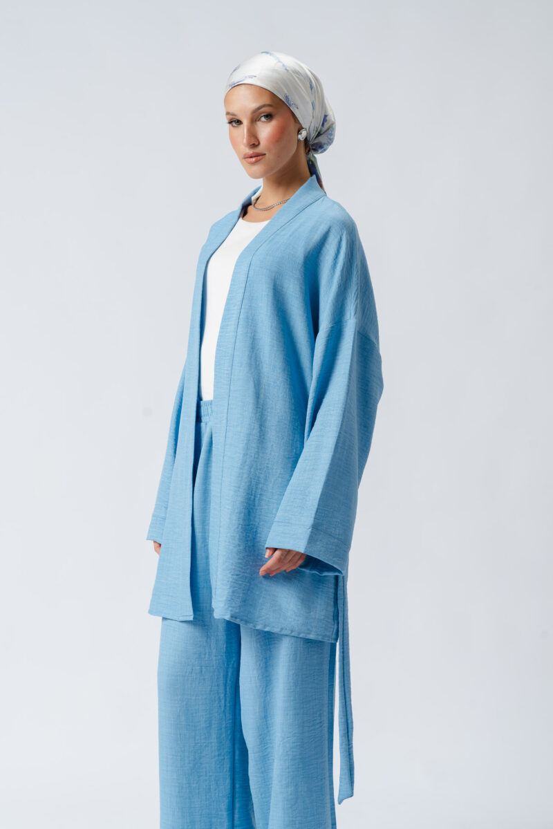 Linen set with belt and pants - Image 5