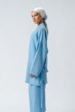 Linen set with belt and pants - Image 4