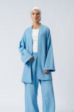 Linen set with belt and pants - Image 2