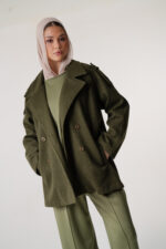 Lycra wool jacket with 2 pockets - Image 2