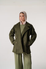 Lycra wool jacket with 2 pockets