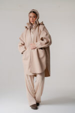 Wool Lycra outer jacket with hood - Image 3