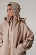 Wool Lycra outer jacket with hood - Image 6