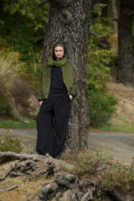 Wool jacket with elastic waistband - Image 4