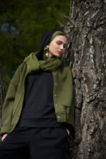 Wool jacket with elastic waistband - Image 5