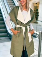 ⁦جاكت بجيبين وحزام⁩ - الصورة ⁦5⁩