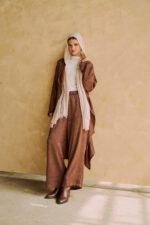 crepe pants with 2 flap pockets