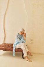 Smocked Neck Blouse with Tie-Front - Image 5