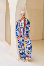 Printed Blouse with Bordered Collar - Image 3
