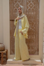 Double-Pleated Jacquard Linen Trousers - Image 2