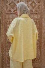 Open-Front Linen Vest with Shawl Collar - Image 3