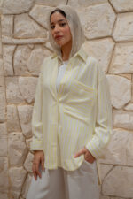 Striped Rayon Blouse with Elasticated Back - Image 4