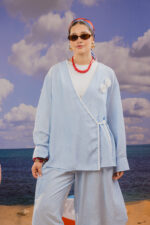 Pearl Blossom Wrap Blouse - Image 5