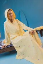Chic Embroidered Hooded Dress - Image 3