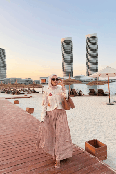 Embroidered floral linen blouse