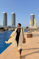 ⁦جاكت مخطط بغطاء للرأس⁩ - الصورة ⁦5⁩