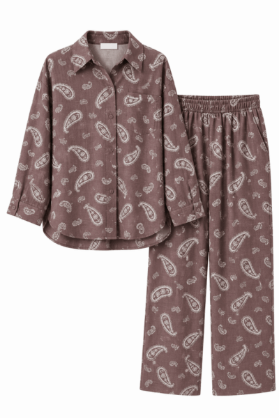 Printed Buttoned Set