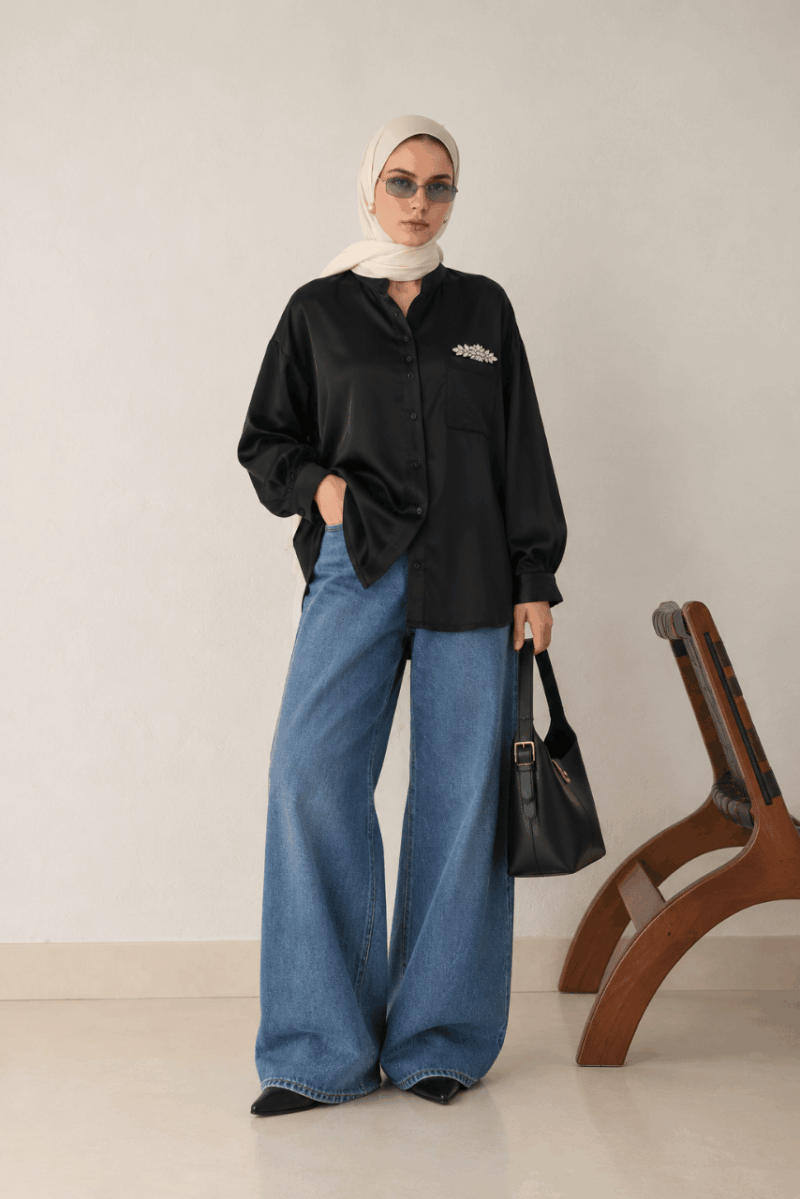 Embellished Pocket Blouse - Image 1