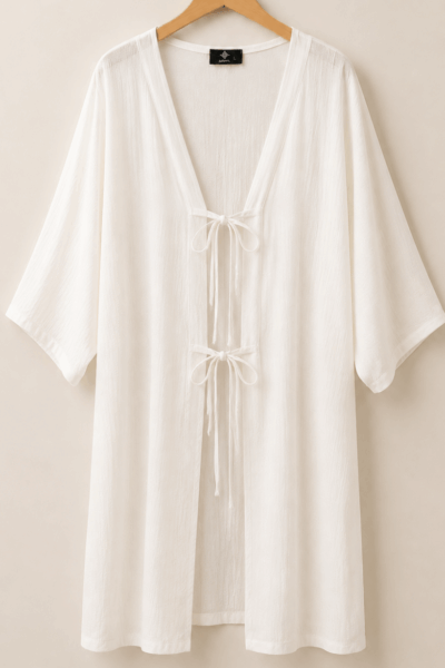 Long Cardigan Two Ties