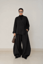 Relaxed Balloon Wide-Leg Pants