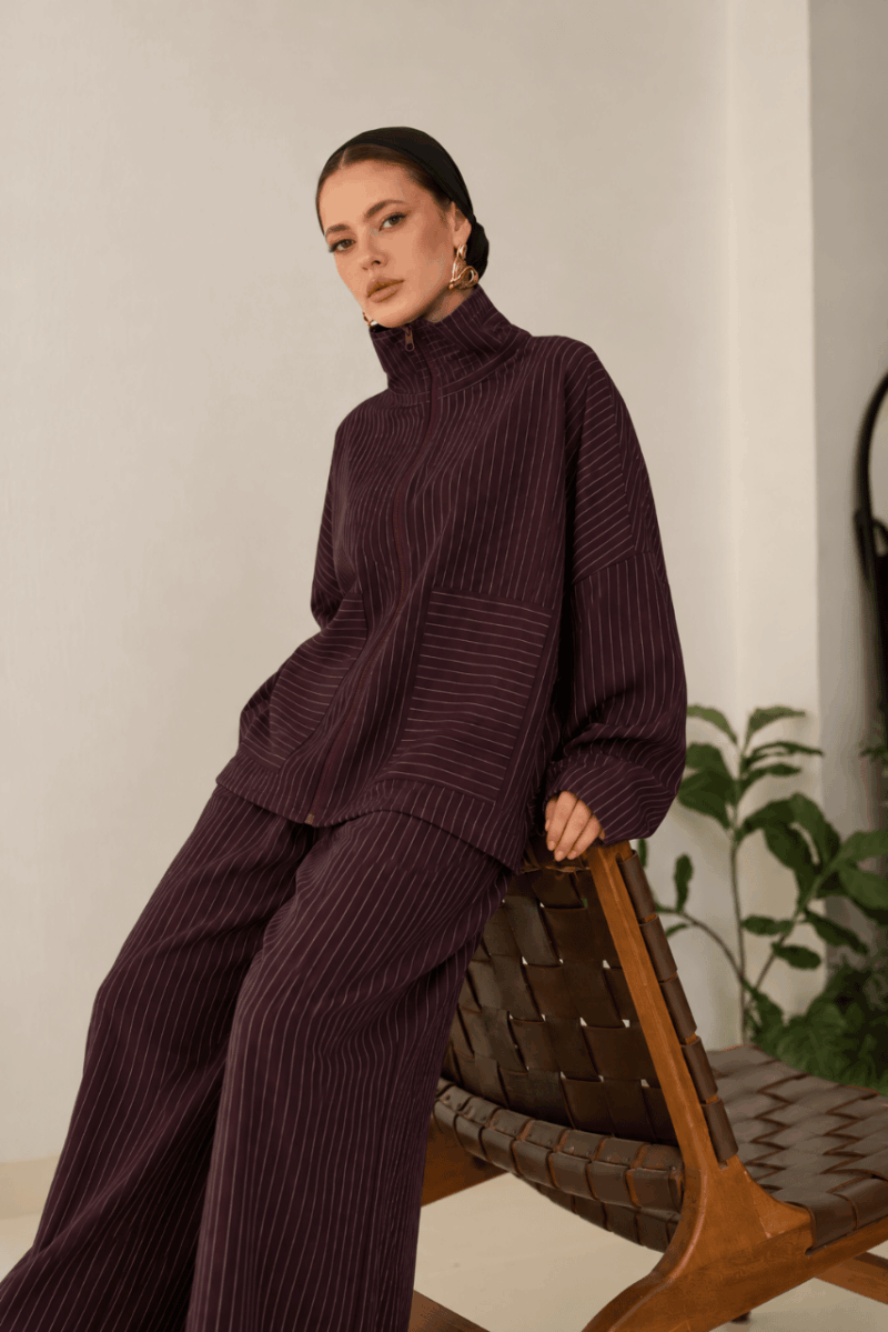 Striped Wide Leg Pants - Image 1